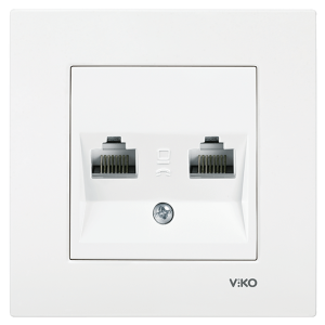 Viko Karre İkili Data Prizi - Beyaz (2 x RJ45 CAT6) (Çerçeve Hariç) 90967079