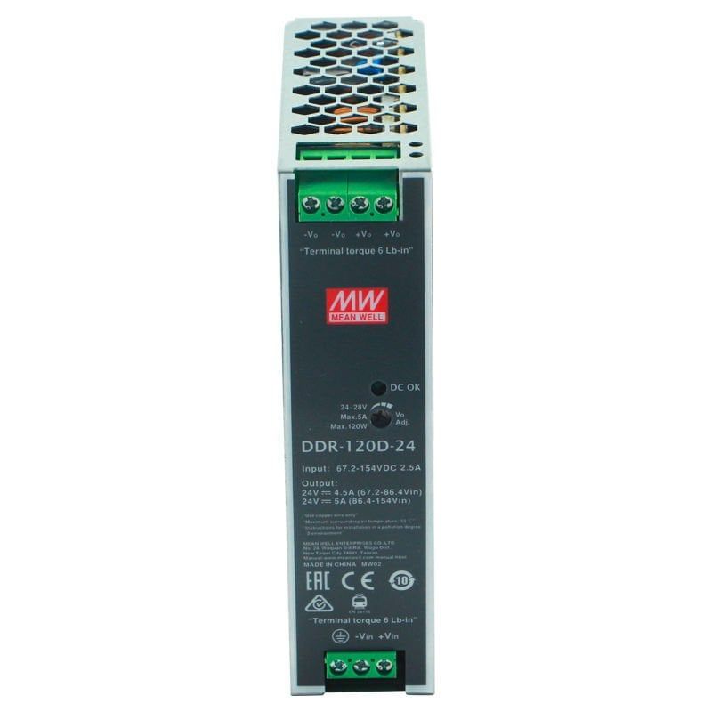 MEANWELL- DDR-120D-24  Din Rail - Ray Montajlı Güç Kaynağı