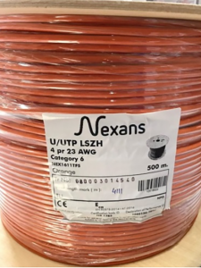 Nexans Cat6 Halogen Free LSZH  Data Kablosu 23 AWG %100 Bakır