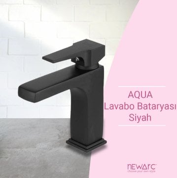Newarc Aqua Siyah Lavabo Bataryası 941521B