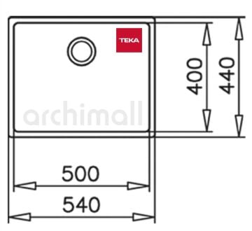 Teka Be Linea 50.40 RS15 Tezgah Altı Çelik Evye