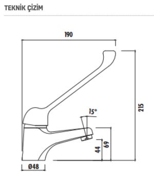 Creavit Medikal Engelli Lavabo Bataryası