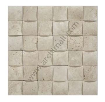 Delta Doğaltaş Hasır Klasik Traverten Mozaik 48x48 mm