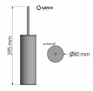 Sanco Klozet Fırçalık Yerden Beyaz