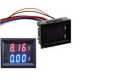 AB-NC070 0.28'' 100V 50A Çift LEDli Kırmızı Voltmetre ve Mavi Ampermetre BURENDEL