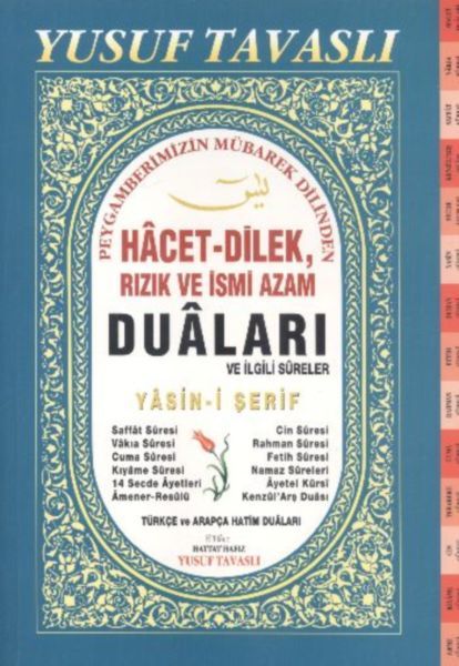 Hacet Dilek Rızık ve İsmi Azam Duaları Yasini Şerif Fihristli Dergi Boy