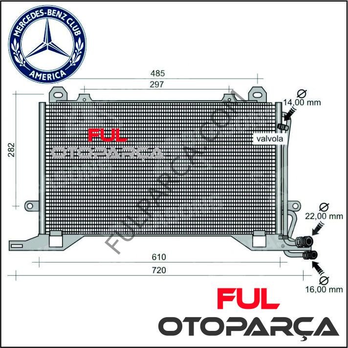 Mercedes W210 E200, E230, E280, E320 95+ KLİMA RADY.