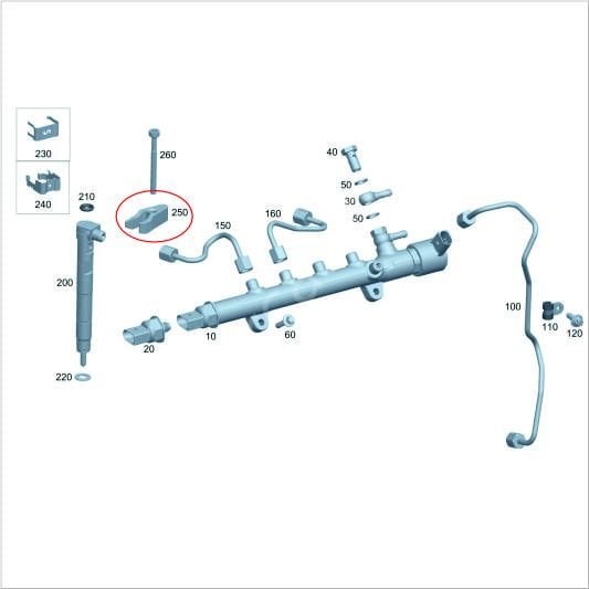 Mercedes W212/W204/W205/W639/Viano 651 Motor Enjektör Tutucu/Enjektör Ayağı