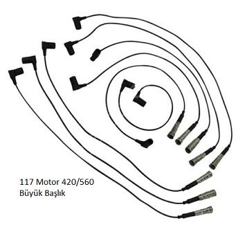 Mercedes W126 420-500-560 117 Motor Buji Kablo Seti Büyük Başlık