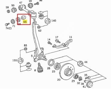 Mercedes W123/W116/W126 Ön Üst Konik/Viraj Demir lastiği/Rotilli Kol Lastiği