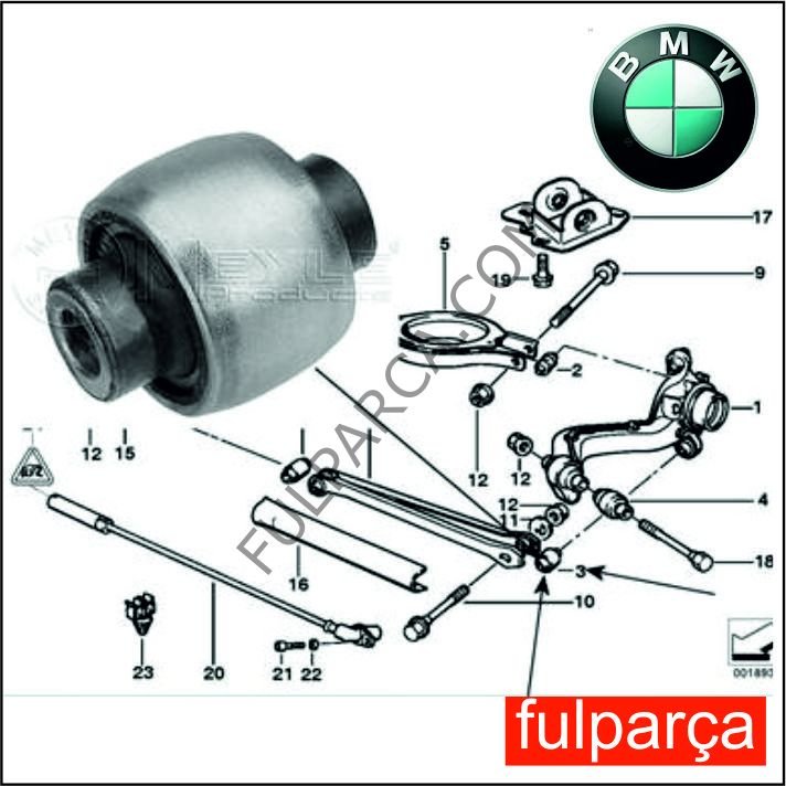 BMW E36 ROTİLLİ KOL BURCU-ARKA ALT
