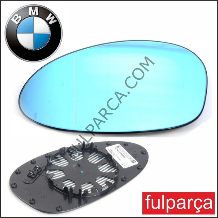 BMWE87 E90 ELEKTRİKLİ AYNA CAMI 04->L KÖR NOKTALI MAVİ CAM
