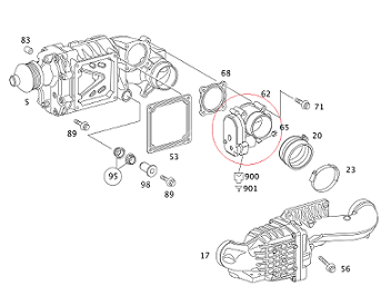 Mercedes W204 271/111 Motor Gaz Kelebeği