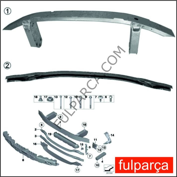 BMW F10 ÖN TAMPON DEMİRİ