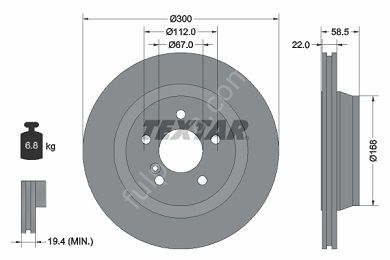 Mercedes W220 Arka Disk Ayna/Fren Aynası E.M
