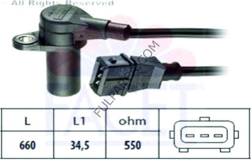 Opel Astra F,Corsa C,Vectra A,B Krank Devir Sensörü