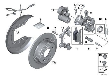 Bmw 1F40/2 F45/F46/X1 F48/X1 F49/X2 F39 MINI/F54/F60 Arka Fren Balatası