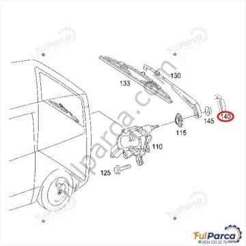 Viano/Vito W639 Arka Silecek Kol Kapağı/Kapak