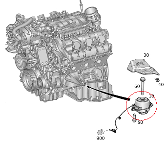 Mercedes ML166/W166 642 Motor Motor Kulağı Sol