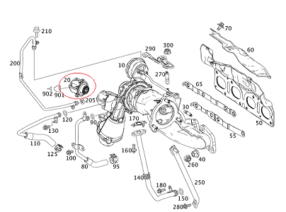 Mercedes W117 270/274/276 Motor Turbo Basınç Ventili/Basınç Valfi
