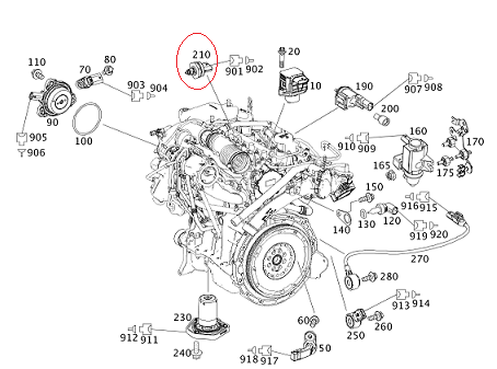 Mercedes W117 Cla 270 Motor Basınç Isı Sensörü