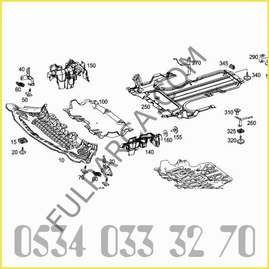 Mercedes W205 Alt Motor Muhafazası Yedek Parça