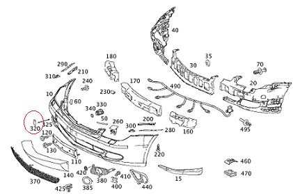 Mercedes Cls W219 Ön Tampon Çeki Demir Kapağı