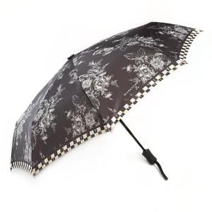 Wild Rose Travel Umbrella - Black