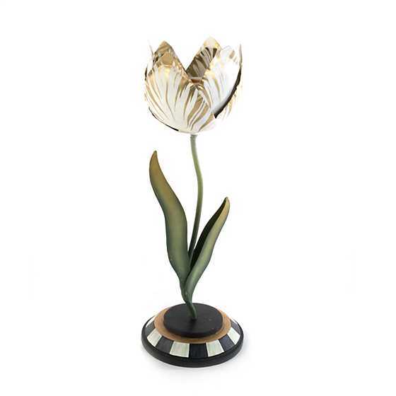 Tulip Candle Holder - Gold & Ivory - Small
