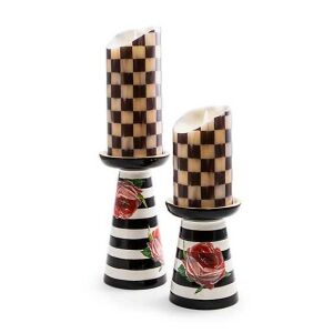 Flower Show Pillar Candle Holders - Set of 2