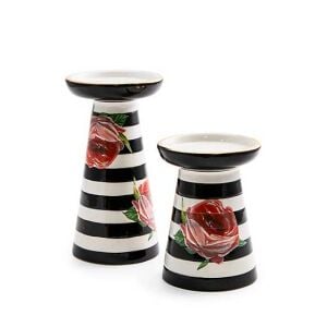 Flower Show Pillar Candle Holders - Set of 2