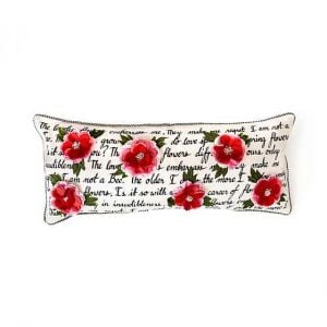 Flower Show Poetry Pillow