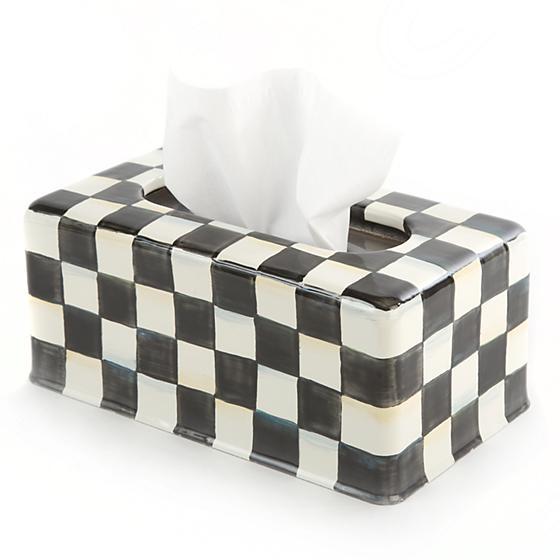Courtly Check Enamel Standard Tissue Box Cover