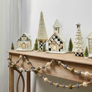 Farmhouse Beaded Ball Garland - Set of 2