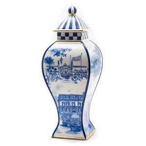 Royal Toile Ginger Jar - Large