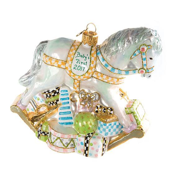 Glass Ornament - Baby's First Rocking Horse