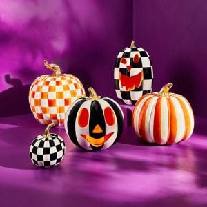 Courtly Check Illuminated Jack O' Lantern - Tall