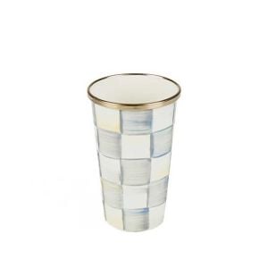 Sterling Check Enamel Tumbler - 10 Ounce