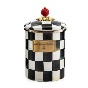 Courtly Check Enamel Canister - Medium