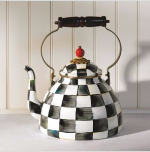 Courtly Check Enamel Tea Kettle - 3 Quart