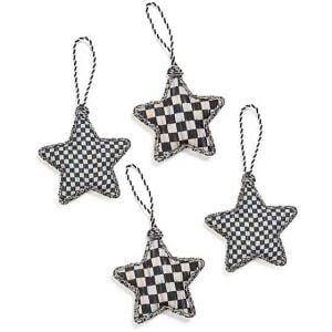 Courtly Check Star Ornaments - Set of 4