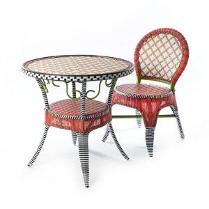 Breezy Poppy Outdoor Cafe Chair