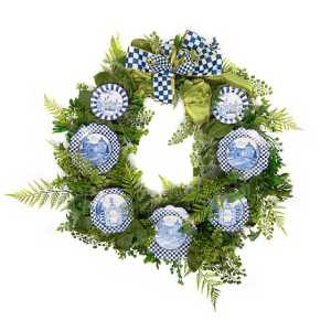 Fern Wreath - Royal Toile