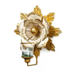 Golden Anemone Candle Sconce