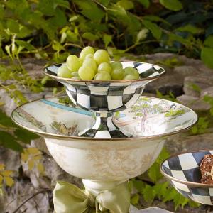 Courtly Check Enamel Compote - Small