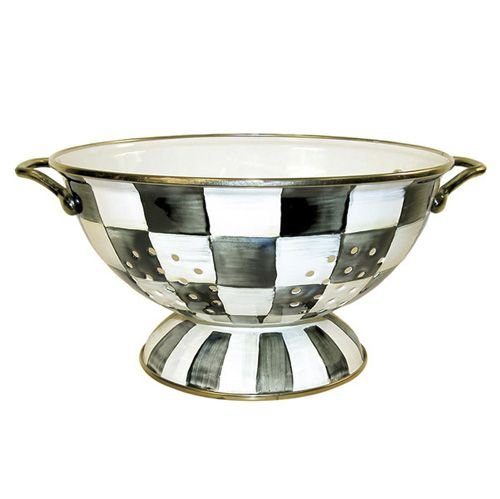 Courtly Check Enamel Colander - Large