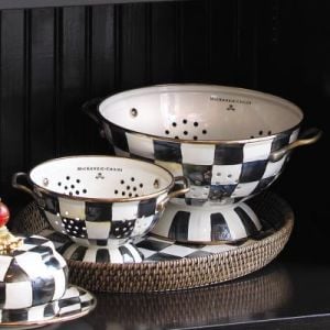 Courtly Check Enamel Colander - Small