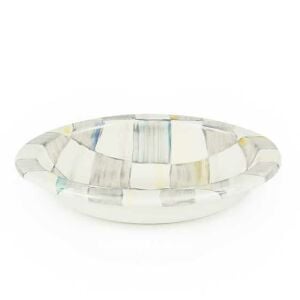 Sterling Check Enamel Soap Dish