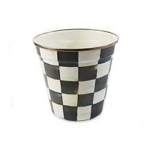 Courtly Check Enamel Garden Pot - Medium