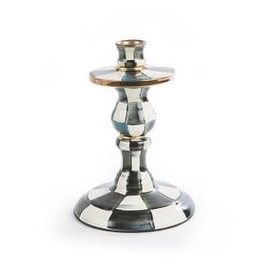 Courtly Check Enamel Candlestick - Small